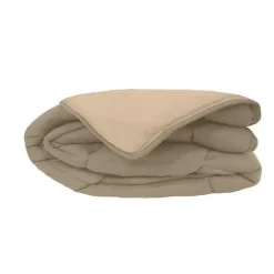 Toison d'Or CALGARY Couette chaude Microfibre 400g/m² Taupe & Lin 220x240cm Outlet