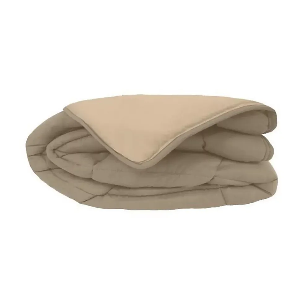 Toison d'Or CALGARY Couette chaude Microfibre 400g/m² Taupe & Lin 220x240cm Outlet