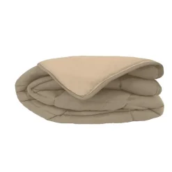 Toison d'Or CALGARY Couette chaude Microfibre 400g/m² Taupe & Lin 140x200cm