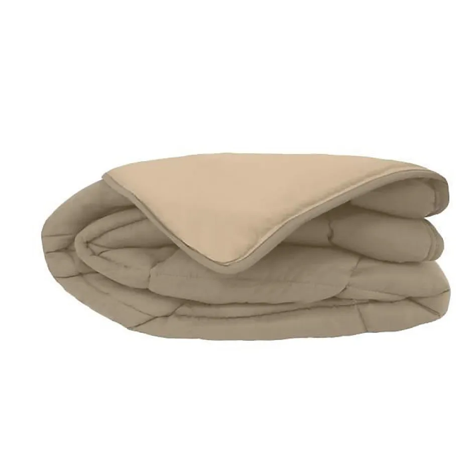 Toison d'Or CALGARY Couette chaude Microfibre 400g/m² Taupe & Lin 140x200cm