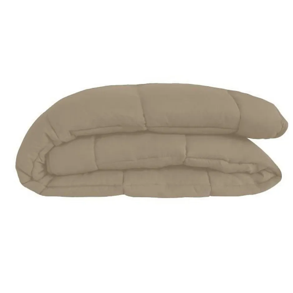 Toison d'Or CALGARY Couette chaude Microfibre 400g/m² Taupe & Lin 140x200cm