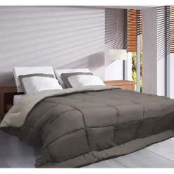 Toison d'Or CALGARY Couette chaude Microfibre 400g/m² Taupe & Lin 240x260cm