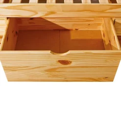 Altobuy CALI - Lit 140x200cm multi-rangement Bois Massif Best