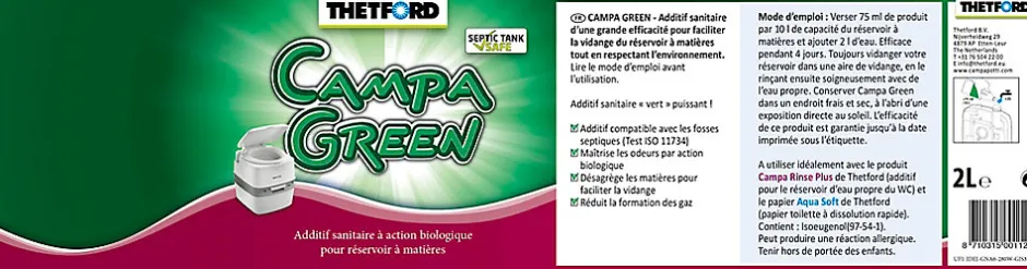 Campa Green additif sanitaire à action Thetford 2L Discount