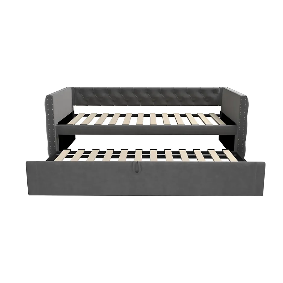 Redom Canapé 3 places convertible 140x190 cm, couchage d'appoint en tissu, design contemporain et fonctionnel Discount