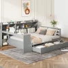 Redom Canapé 3 places convertible 200x90x85 cm avec coffre de rangement en tissu, dossier réglable et design contemporain Outlet