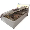 Redom Canapé lit 90 par 200 cm avec prise multiple rangement lumineux lit hydraulique bois massif lit simple multifonction blanc