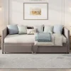 ProximaX Canapé-lit convertible 90/180x200 cm en velours gris, design moderne, sommier à lattes inclus