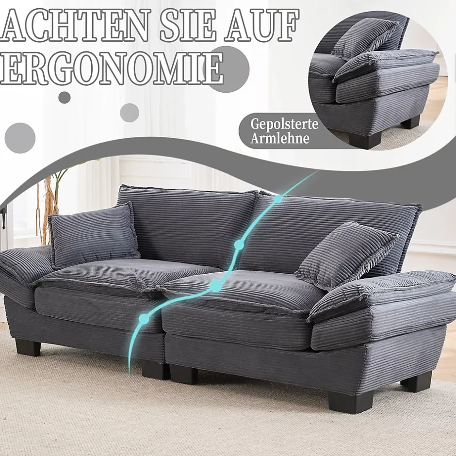 ProximaX Canapé-lit pliant 2 places Gris foncé, design moderne, matelas intégré, idéal pour salon et bureau Online