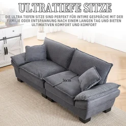 ProximaX Canapé-lit pliant 2 places Gris foncé, design moderne, matelas intégré, idéal pour salon et bureau Online