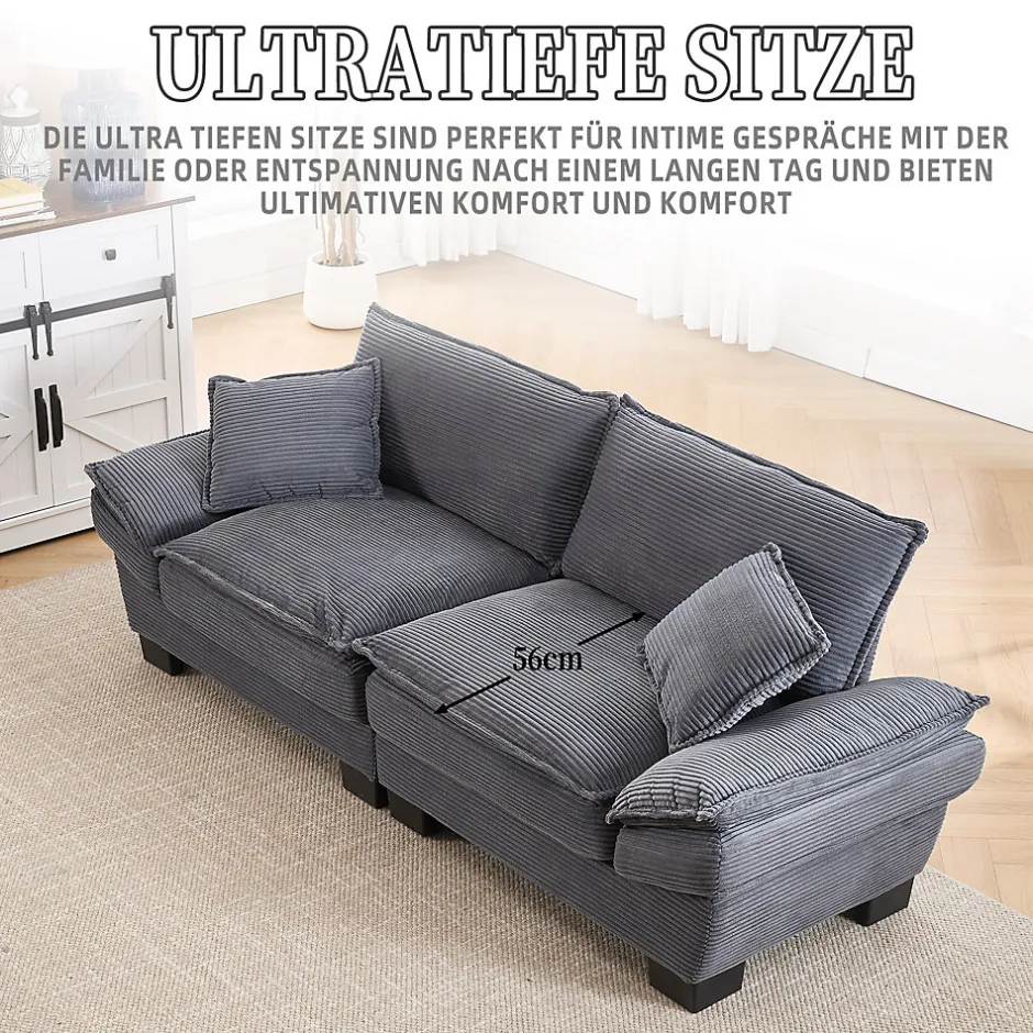 ProximaX Canapé-lit pliant 2 places Gris foncé, design moderne, matelas intégré, idéal pour salon et bureau Online