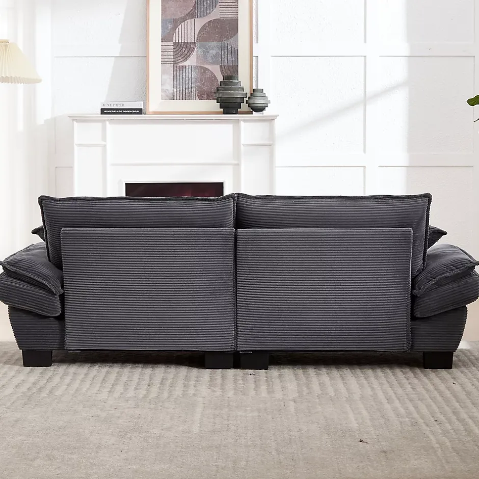 ProximaX Canapé-lit pliant 2 places Gris foncé, design moderne, matelas intégré, idéal pour salon et bureau Online