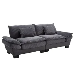 ProximaX Canapé-lit pliant 2 places Gris foncé, design moderne, matelas intégré, idéal pour salon et bureau Online