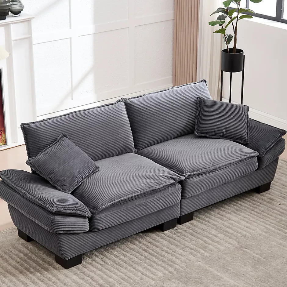 ProximaX Canapé-lit pliant 2 places Gris foncé, design moderne, matelas intégré, idéal pour salon et bureau Online
