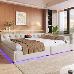 Redom Canapé-lit 140x190 cm convertible clic-clac avec coffre de rangement en tissu gris, design contemporain