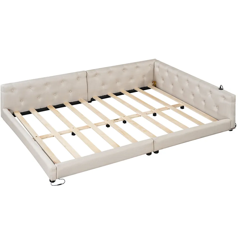 Redom Canapé-lit 140x190 cm convertible clic-clac avec coffre de rangement en tissu gris, design contemporain