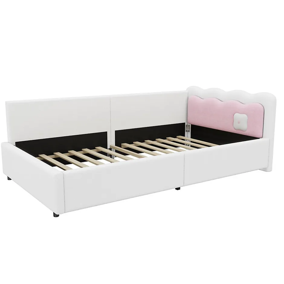 Redom Canapé-lit 140x190 cm convertible en tissu avec coffre de rangement, style contemporain, accoudoirs rembourrés
