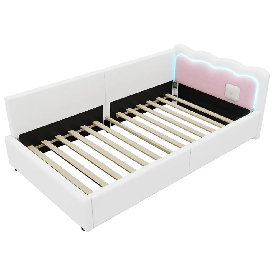 Redom Canapé-lit 140x190 cm convertible en tissu avec coffre de rangement, style contemporain, accoudoirs rembourrés