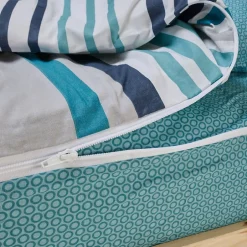 Bleu Calin Caradou Parure de lit Enfant 90x190cm Avec Couette Imprimé Ritmo Best