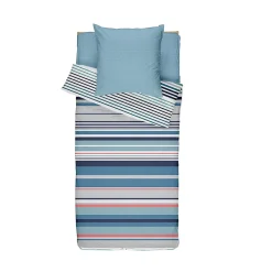 Bleu Calin Caradou Parure de lit Enfant 90x190cm Avec Couette Imprimé Ritmo Best