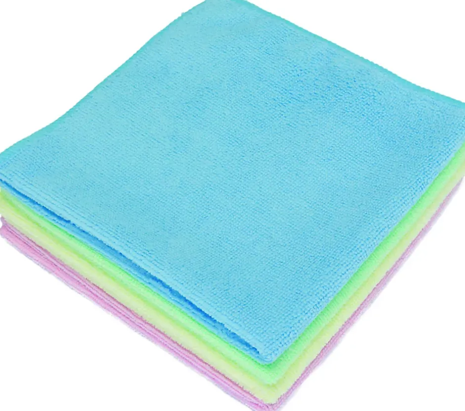 Carré Microfibre 200g 40x40 cm - Lot de 5 - Guialto - Rose - l40- L0.1- P0.1- h0.2 Clearance