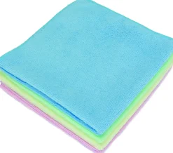 Carré Microfibre 200g 40x40 cm - Lot de 5 - Guialto - Bleu - l40- L0.1- P0.1- h0.2 Discount