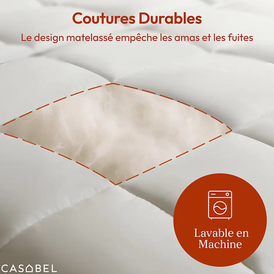 Casabel Couette 240x260 cm Hiver Légère, 450 GSM Microfibre Douce et Respirante, Thermorégulatrice, Lavable, Pour Lit 2 Personnes Online