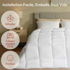 Casabel Couette 240x260 cm Hiver Légère, 450 GSM Microfibre Douce et Respirante, Thermorégulatrice, Lavable, Pour Lit 2 Personnes Online