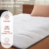 Casabel Surmatelas 150x200 cm en Microfibre Rerspirante, Ultra Moelleux, Anti-Acariens, Liseré Gris, Idéal Matelas 2 places New
