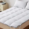 Casabel Surmatelas 90x190 cm 600gsm Extra Moelleux Microfibre Respirante Matelassage Confort 4 Elastiques d Angle