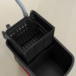 Homcom Chariot de nettoyage lavage seau de ménage 20 L avec essoreur et séparateur eau sale propre noir Outlet