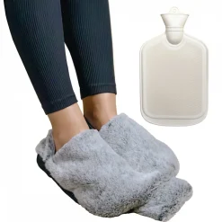 Vivezen Chauffe pieds bouillotte douce 3 litres, déhoussable et antidérapant -