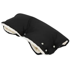 Joyz Chauffre-mains pour pousette noir en polyester flanelle douce taille universelle lavable Sale