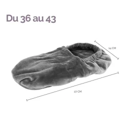 Vivezen Chaussons chauffants universels taille 36 au 43 - Noir -