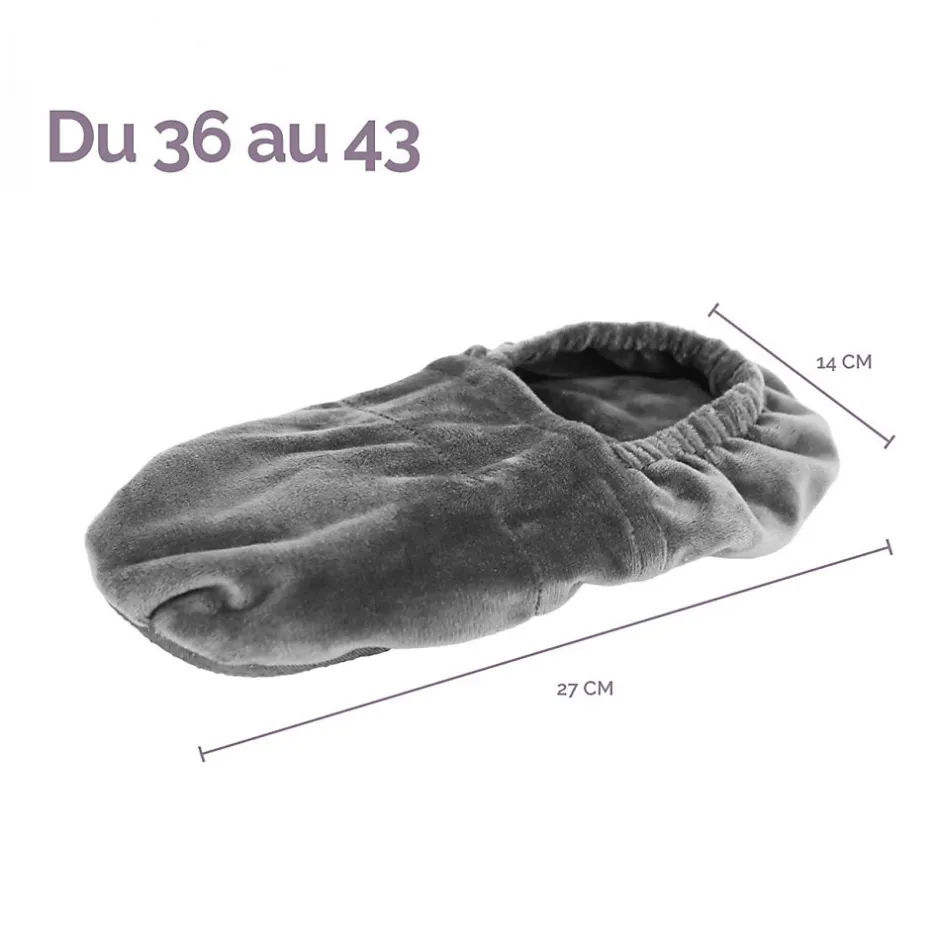 Vivezen Chaussons chauffants universels taille 36 au 43 - Noir -