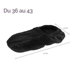 Vivezen Chaussons chauffants universels taille 36 au 43 - Noir - Outlet