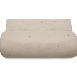 Linnea Chemin de lit capitonné en mousseline de coton 80x200 cm ANDROS beige ficelle Hot