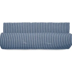 Linnea Chemin de lit coton lavé 80x200 cm LILI DÉCO bleu marine