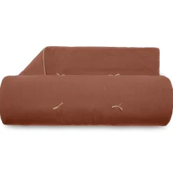 Linnea Chemin de lit coton lavé 80x200 cm HONO DÉCO marron terre cuite