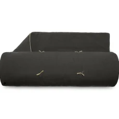 Linnea Chemin de lit coton lavé 80x200 cm HONO DÉCO noir caviar
