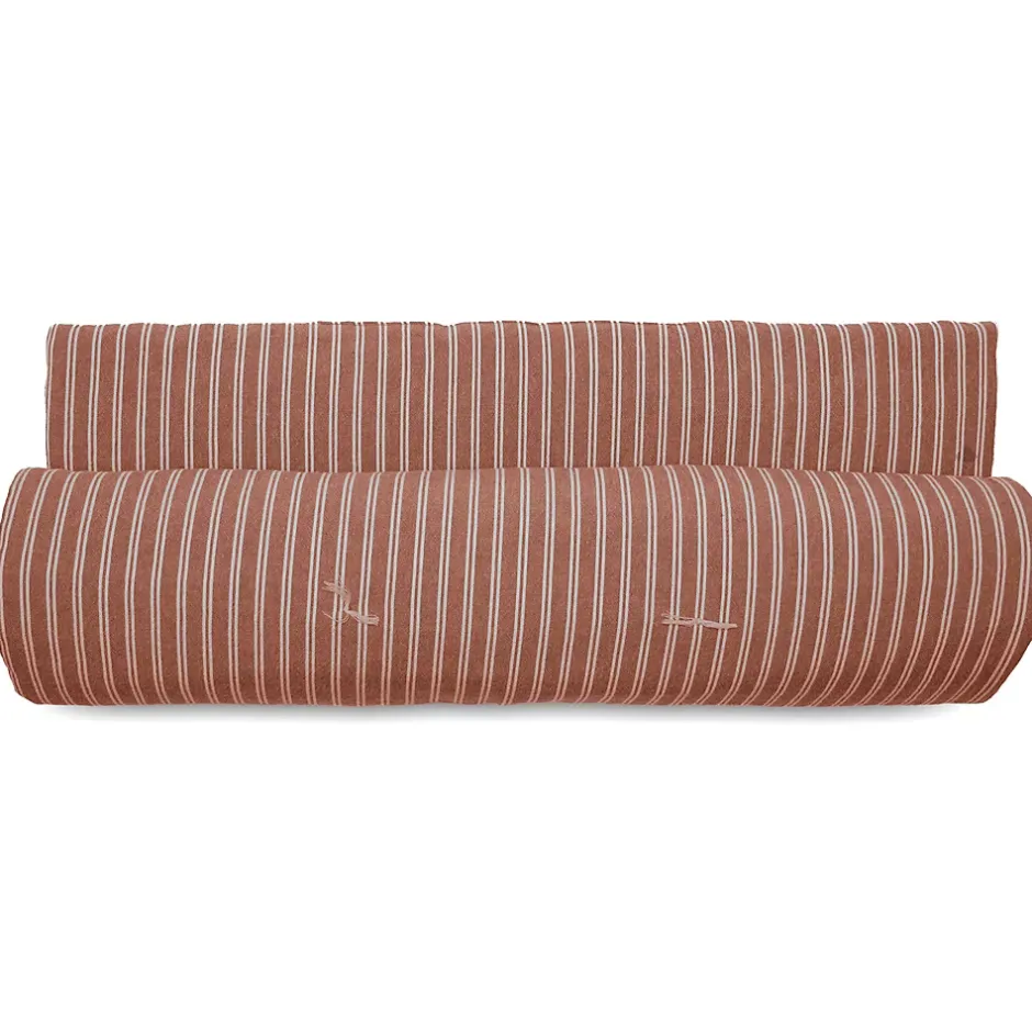 Linnea Chemin de lit coton lavé 80x200 cm LILI DÉCO marron terre cuite Online