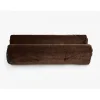 Vent Du Sud Chemin de lit velours "Isilde" - Bronze - 70 x 240 cm
