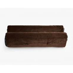 Vent Du Sud Chemin de lit velours "Isilde" - Bronze - 70 x 240 cm