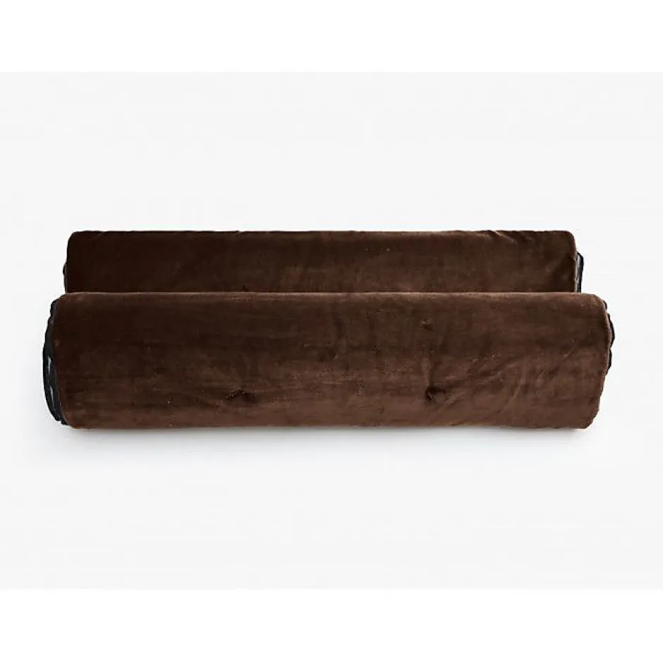 Vent Du Sud Chemin de lit velours "Isilde" - Bronze - 70 x 240 cm