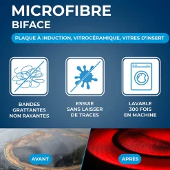 Starwax Chiffon microfibre spéciale vitrocéramique et induction
