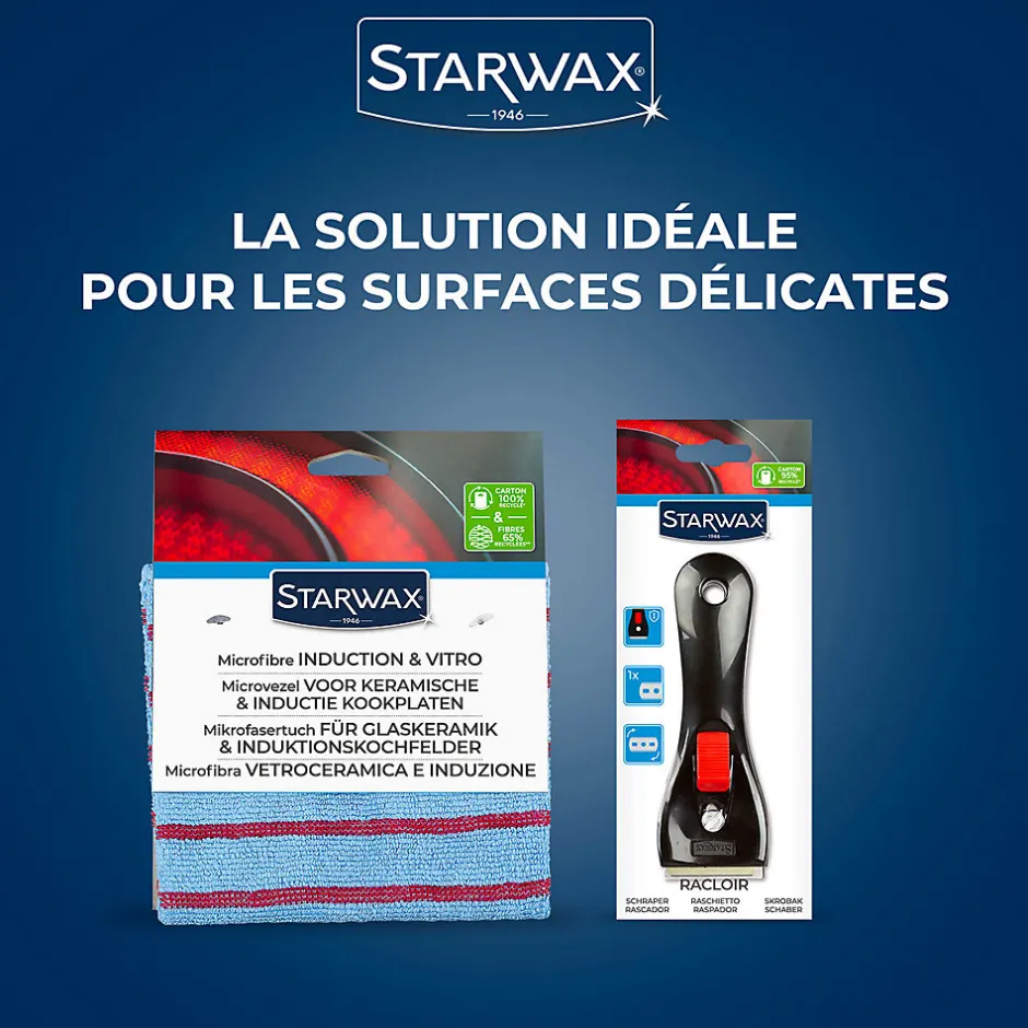 Starwax Chiffon microfibre spéciale vitrocéramique et induction