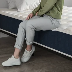 Teeno Combinaison lit matelas 90x190 cm, Matelas à Mémoire de Forme + Cadre de Lit en Fer, Comprenant 6 pieds, Epaisseur du matelas 15