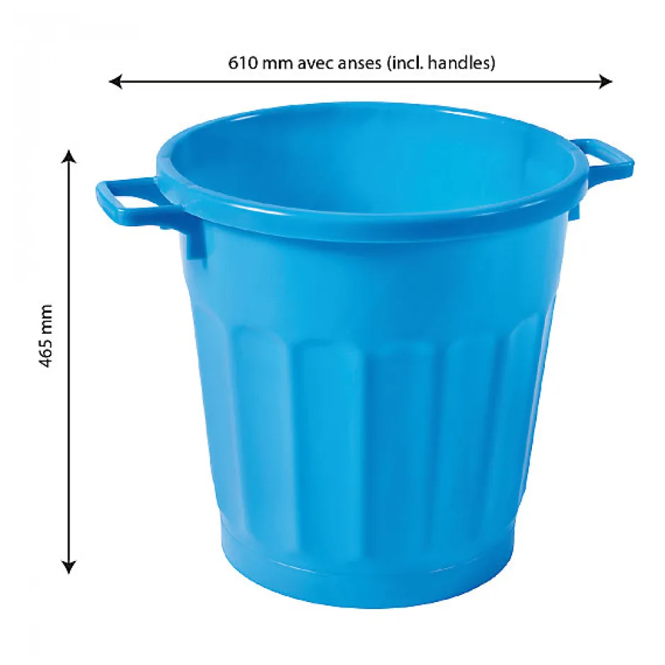 Gilac Conteneur alimentaire rond HACCP 50 L - bleu