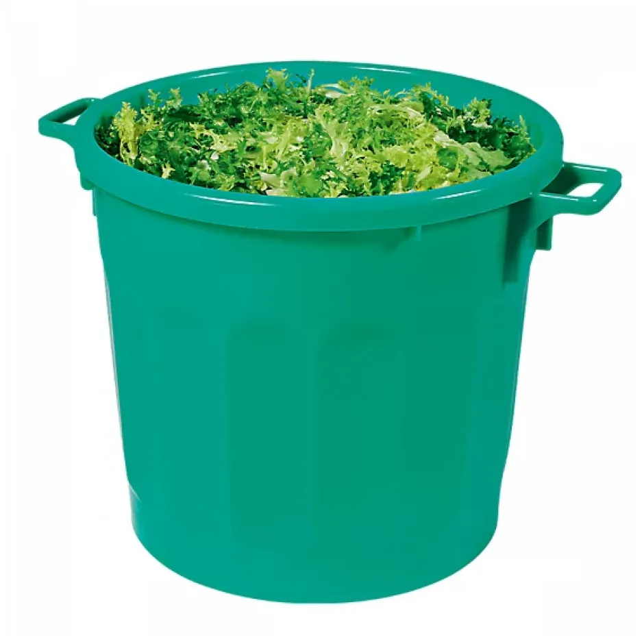 Gilac Conteneur alimentaire rond HACCP 75 L - vert Discount