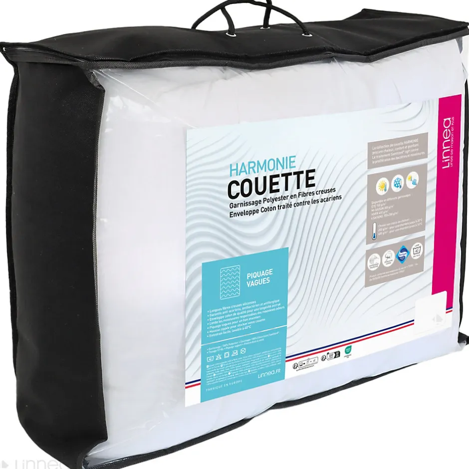 Linnea Couette 4 saisons 160x200 cm HARMONIE garnissage fibre polyester 450g/m2